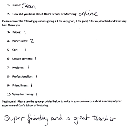 Sean's Review: Super friendly and a great teacher.