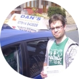 Driving lessons from Dan's School of Motoring highly recommended by Lee, Lancaster