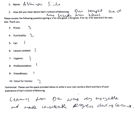 Abhinav's Review: Learning from Dan was very enjoyable and made considerable progress during lessons